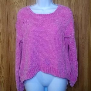 Charlotte Russe Pink Sweater Crop Size Small